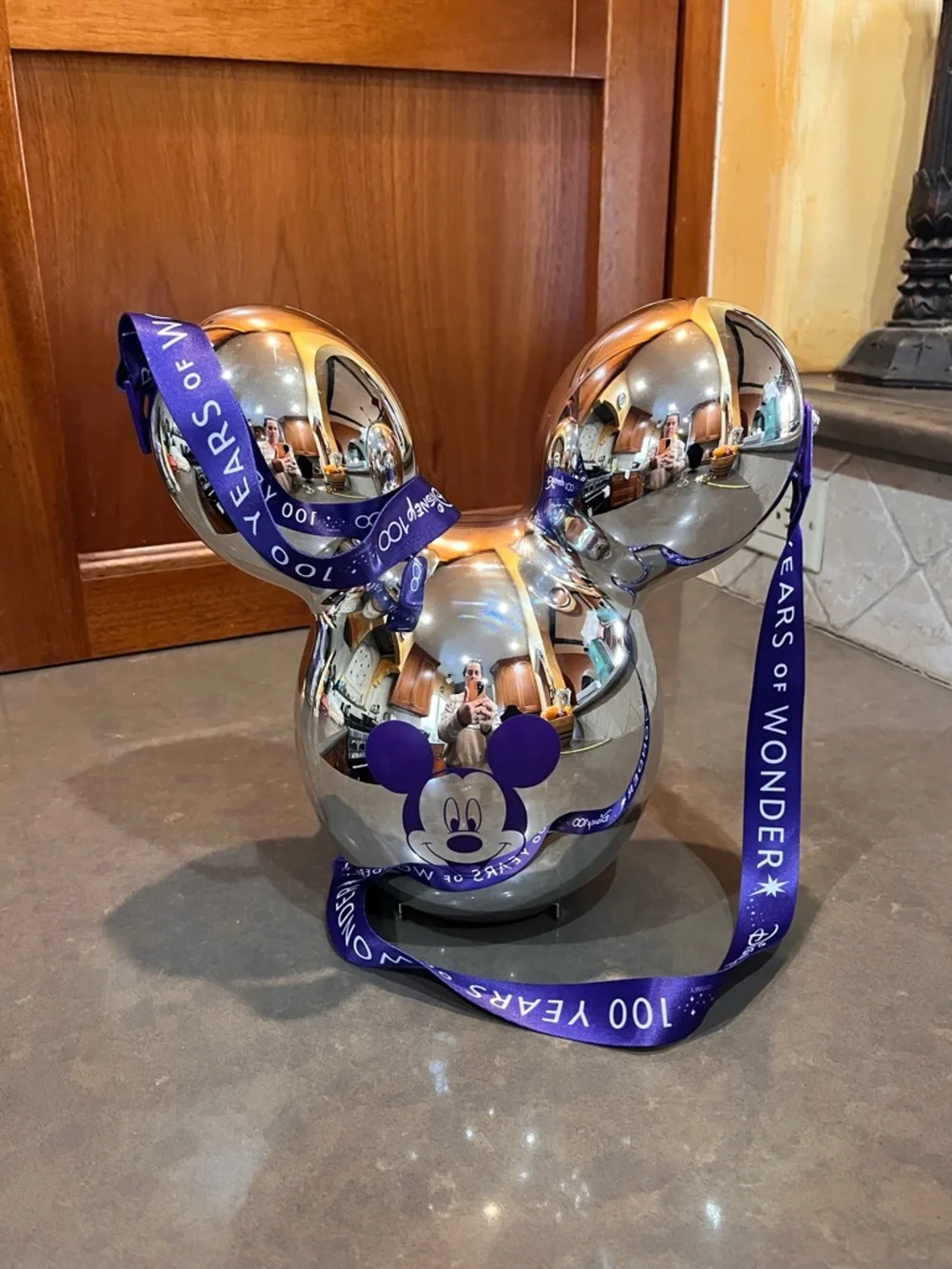 Disney 100th Anniversary Platinum Mickey Mouse Balloon Popcorn Bucket – Chrome